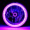 7" SMD Purple LED Halo Angel Eyes H4 Headlamp Headlight Halogen Light Bulbs Pair