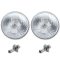 7" Stock Style H4 Halogen Headlight 12-Volt 55/60W Light Bulb Headlamp Pair