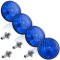 5-3/4" Halogen Diamond Crystal Clear Blue Headlight Headlamp 60/55W H4 Bulbs Set