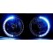 7" White LED Angel Eye Ring Motorcycle Halo Headlight Blinker Turn Signals Light