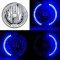 7" White LED Angel Eye Ring Motorcycle Halo Headlight Blinker Turn Signals Light