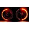 7" Halogen Motorcycle Amber 40-LED Halo Ring H4 Light Bulb Headlight For: Harley