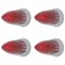 Red Flush Mount Rear Tail Brake Light Lens Assembly Set of 4 for 59 Cadillac