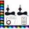 9007 HB5 27 SMD RGB Multi-Color Changing Shift Led DRL Fog Light Bulb M7 Pair