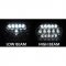7X6" Black Chrome LED HID  Light Bulbs Clear Sealed Beam Headlight Lamp Pair