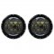 7" Black Projector HID 6500K LED Octane Headlight w/ White & Amber DRL Pair