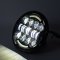 7" Black Projector HID 6500K LED Octane Headlight w/ White & Amber DRL Pair