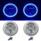 7" Halogen Blue SC LED Halo Angel Eye Projector Headlight Light Lamp Bulb Pair