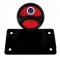 LED 1928 Ford "DUO Lamp" w/ Blue Dot Tail Light - Horizontal w/ Black Rim/Black Housing | Motorcycle Products