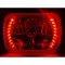 7X6 Red LED Halo Halogen Crystal Clear Headlights Angel Eye Light H4 Bulbs Pair Octane Lighting